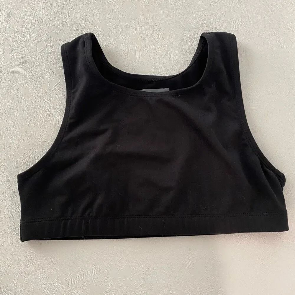 Eddie Bauer Kids Black Athletic Crop Top | Swim/Active | Size XL (16)